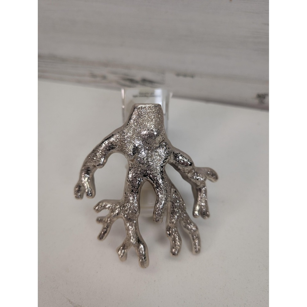 Bath & Body Works Silver Wallflower Plug Tree Branch Glitter Christmas Decor